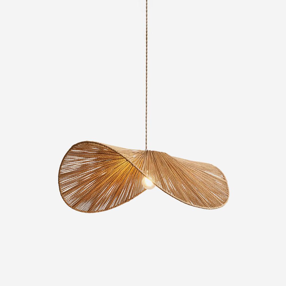 Straw Hat Metal Pendant Light — product view 1