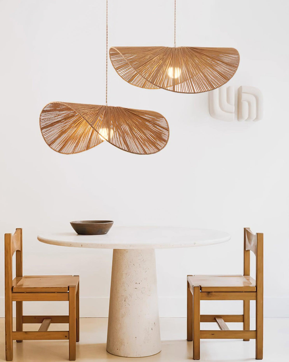 Straw Hat Metal Pendant Light — product view 3