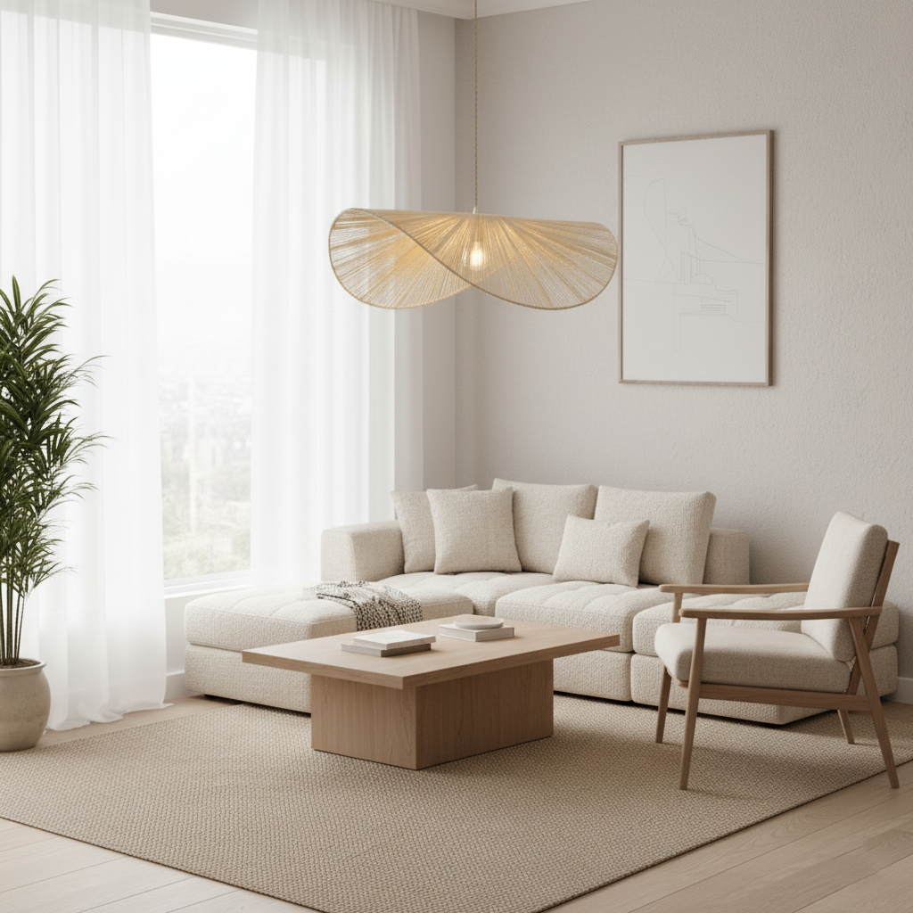 Straw Hat Metal Pendant Light — product view 13
