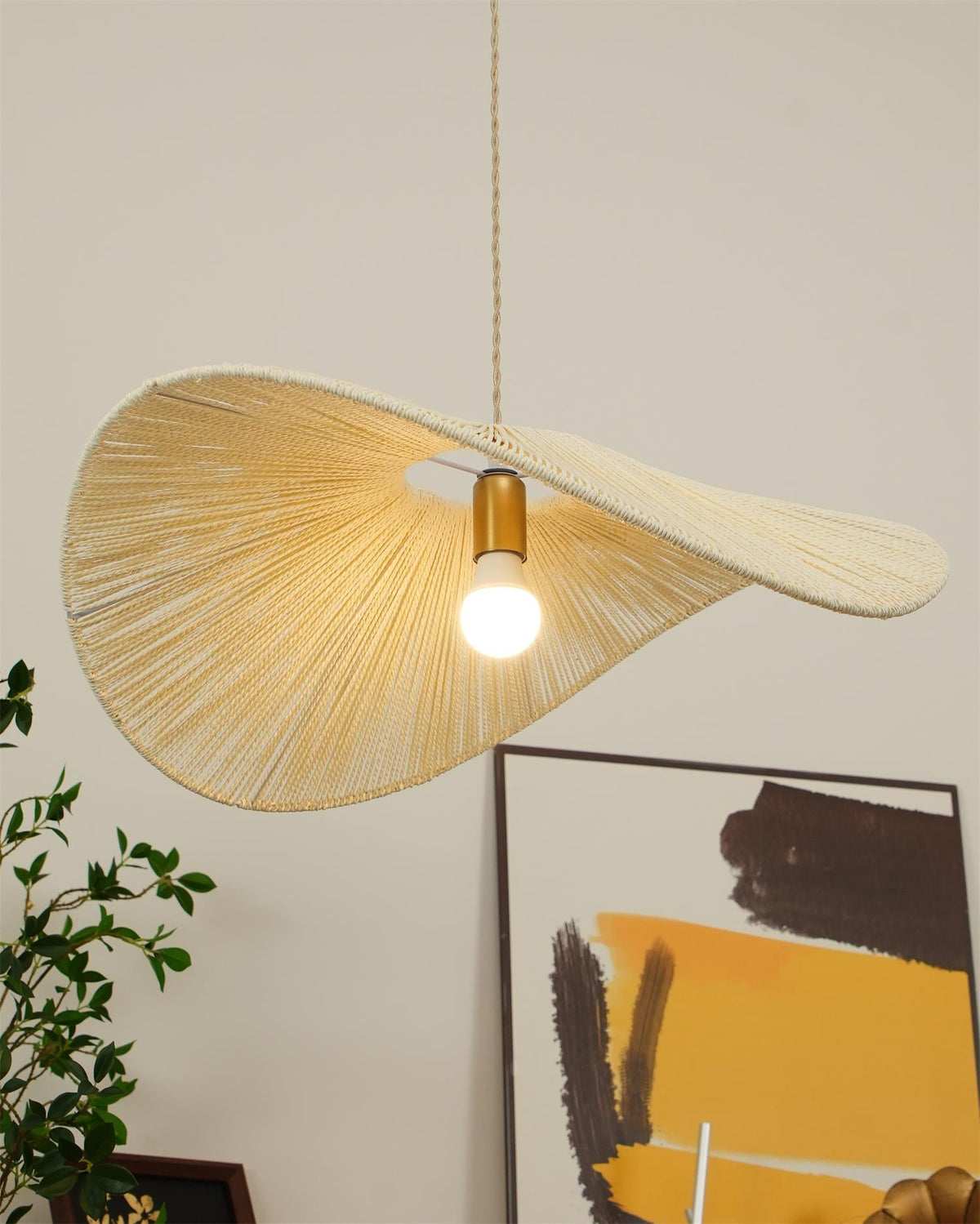 Straw Hat Metal Pendant Light — product view 14