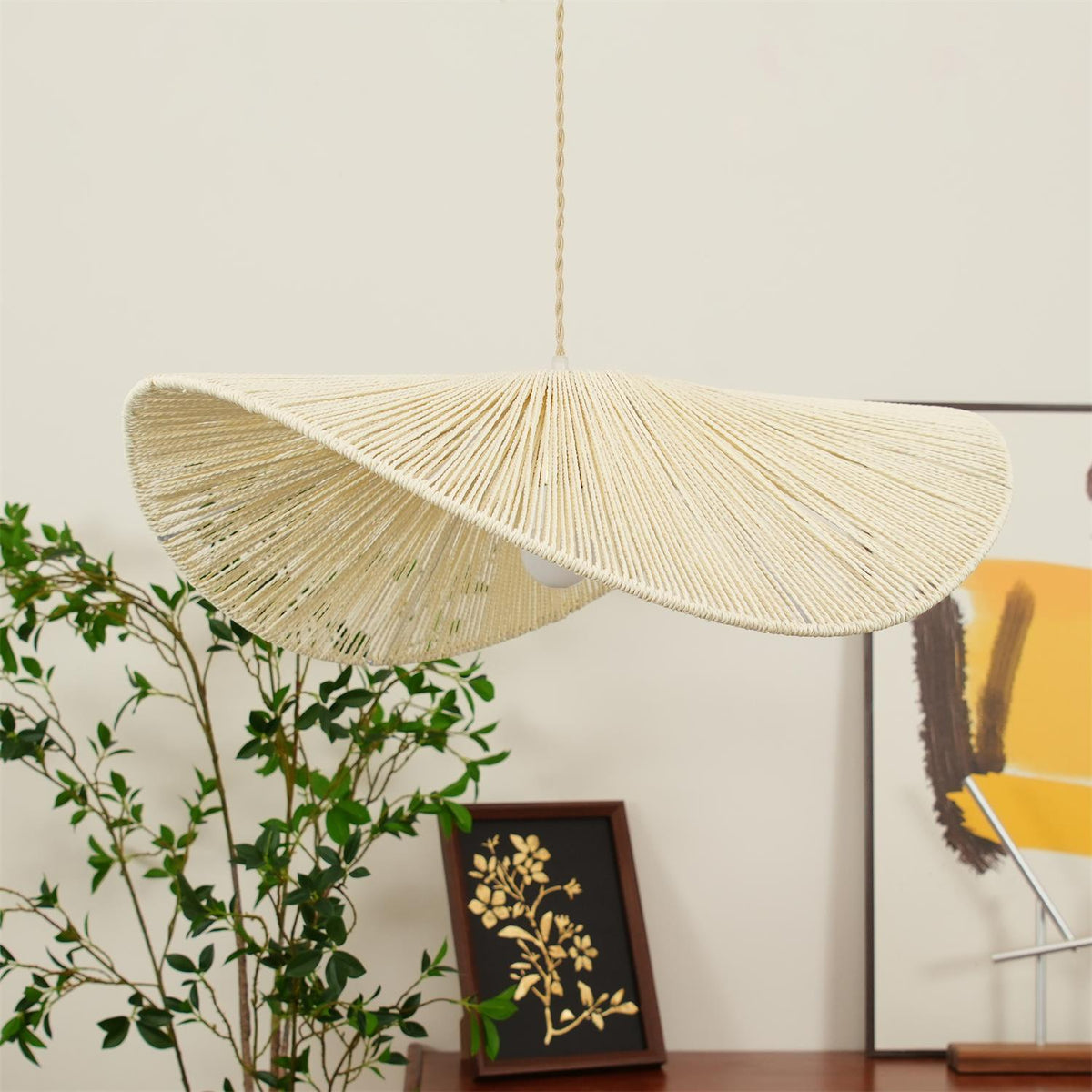 Straw Hat Metal Pendant Light — product view 34