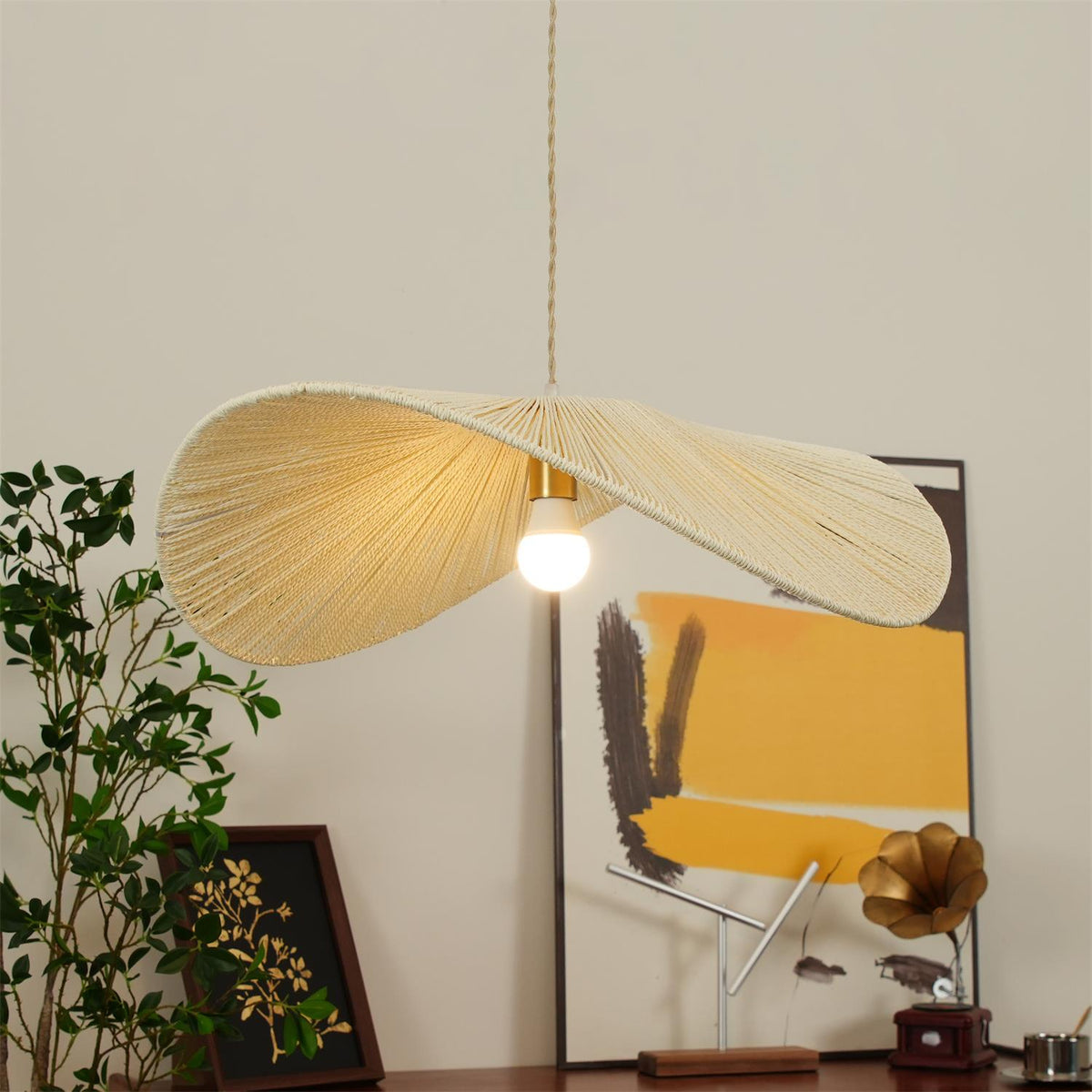 Straw Hat Metal Pendant Light — product view 37