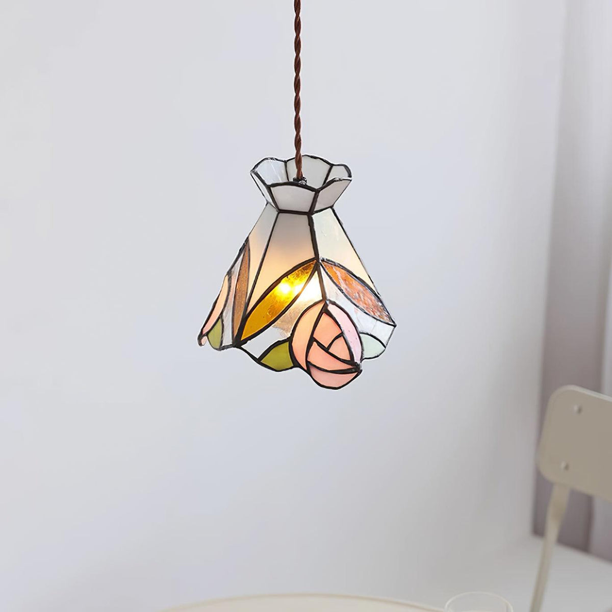 Tiffany Rose Glass Pendant Lamp — product view 14