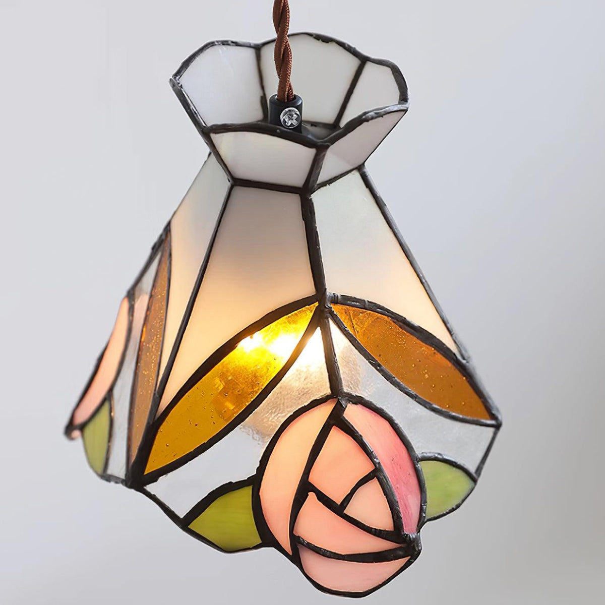Tiffany Rose Glass Pendant Lamp — product view 17