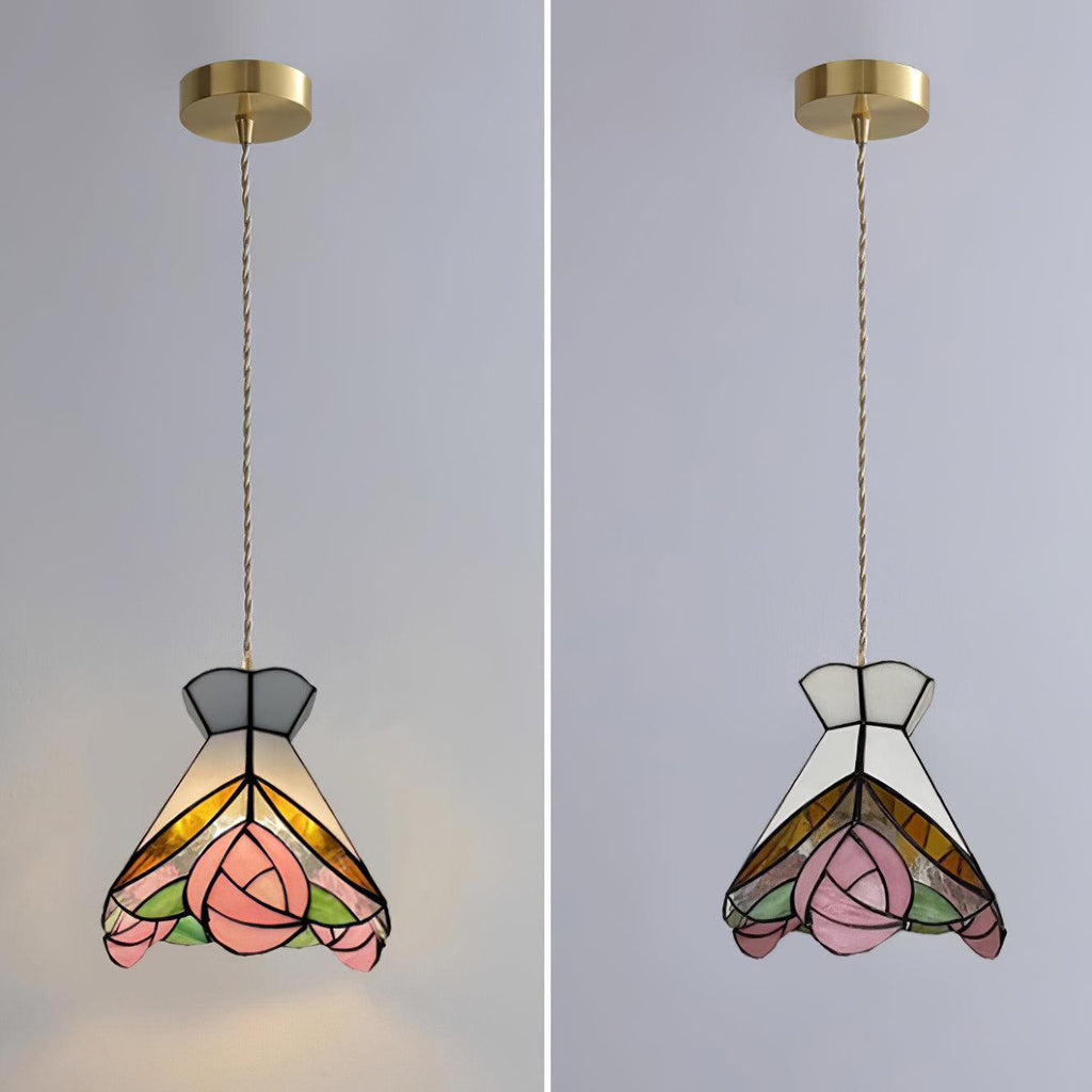 Tiffany Rose Glass Pendant Lamp — product view 18