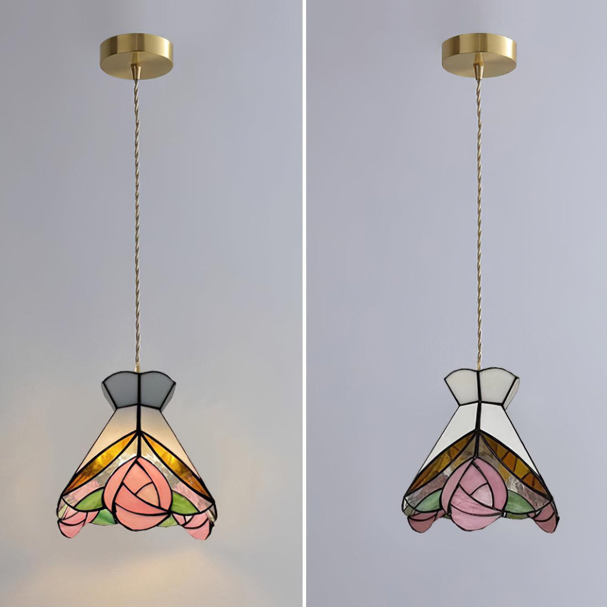 Tiffany Rose Glass Pendant Lamp — product view 18