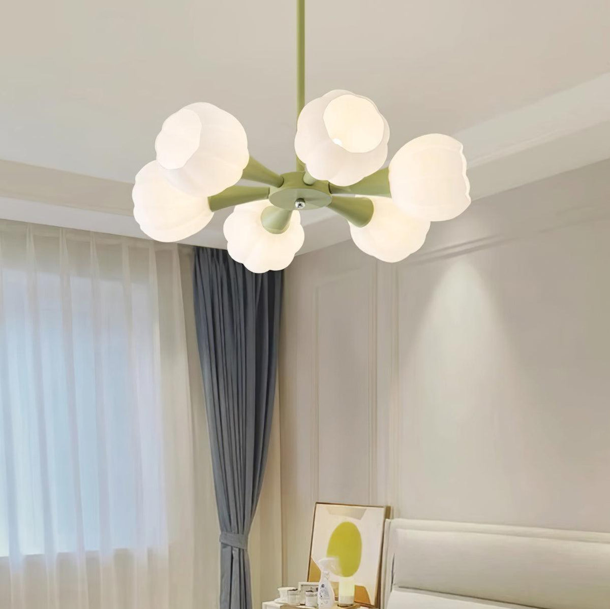 Bethel Pumpkin Glass Chandelier — product view 3