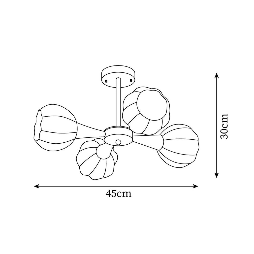 Bethel Pumpkin Glass Chandelier — product view 6