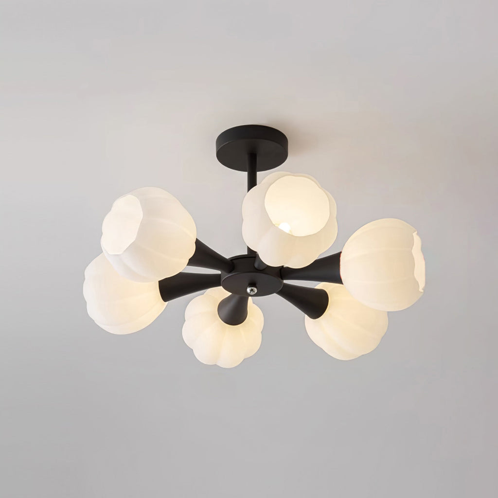Bethel Pumpkin Glass Chandelier — product view 17