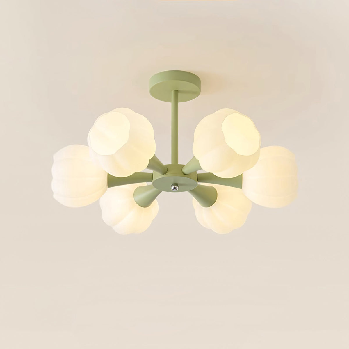 Bethel Pumpkin Glass Chandelier — product view 20