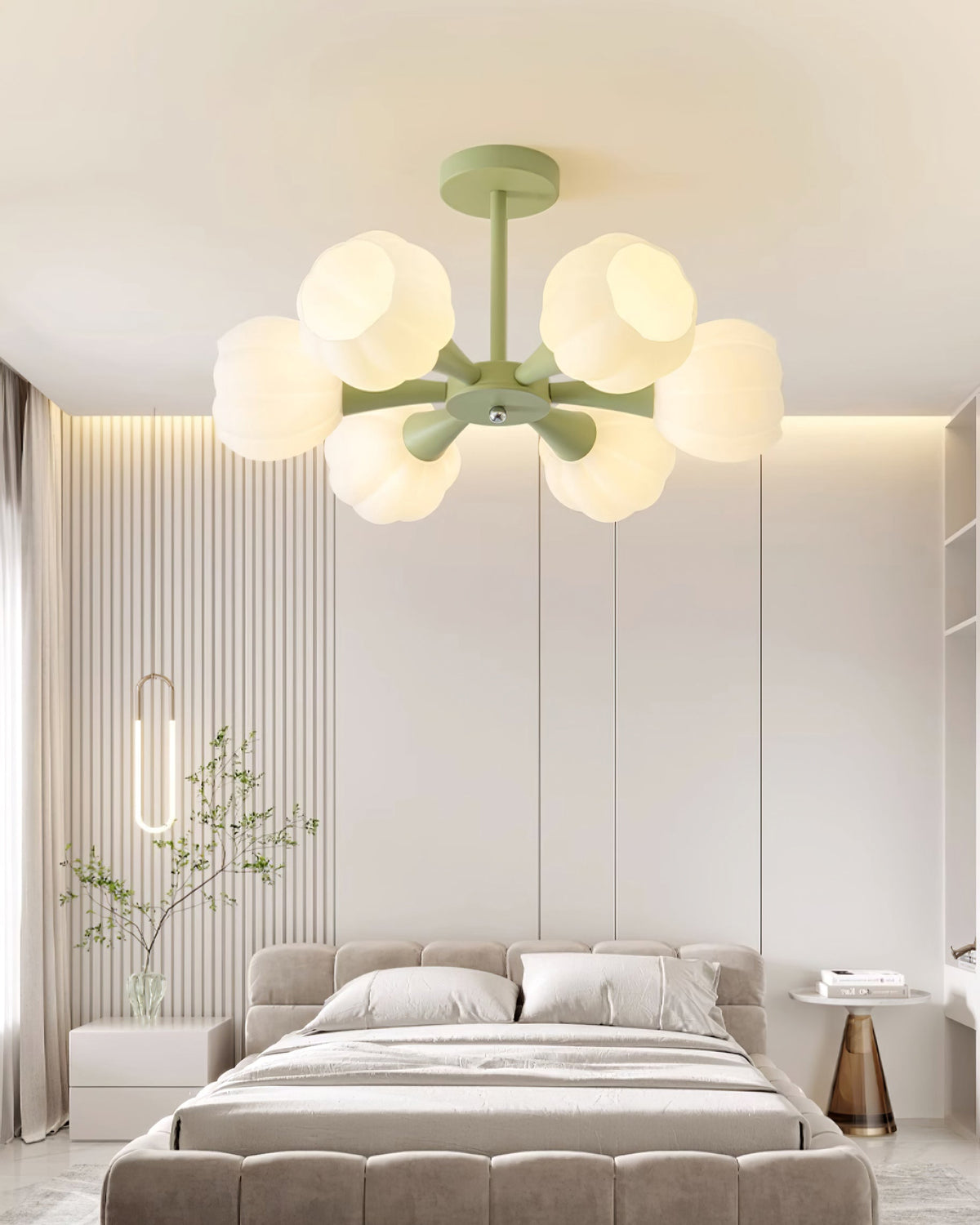 Bethel Pumpkin Glass Chandelier — product view 23