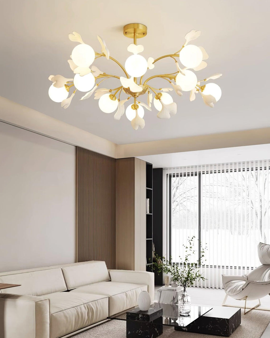 Vico Gingko Glass Chandelier — product view 3