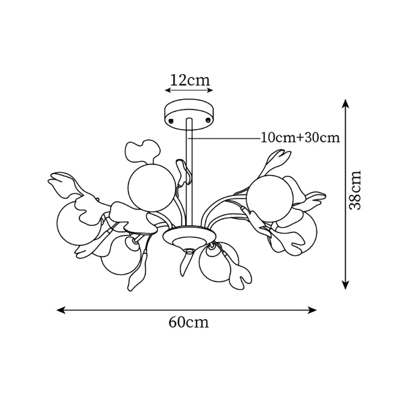 Vico Gingko Glass Chandelier — product view 5