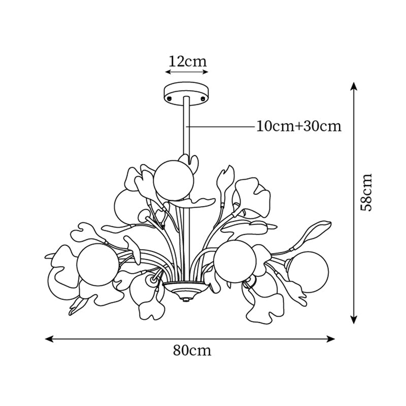 Vico Gingko Glass Chandelier — product view 7