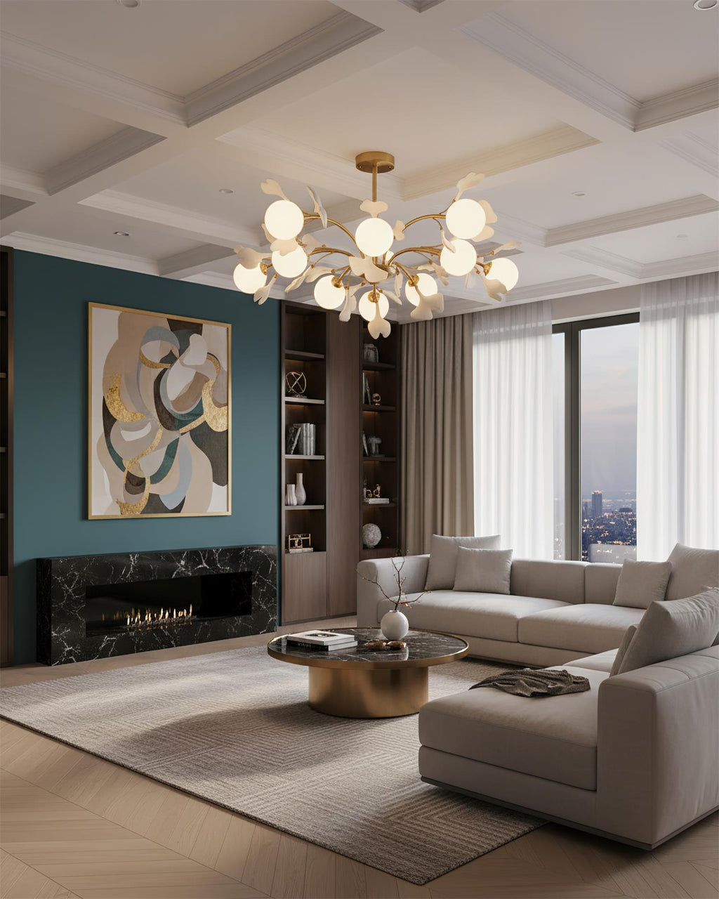 Vico Gingko Glass Chandelier — product view 12