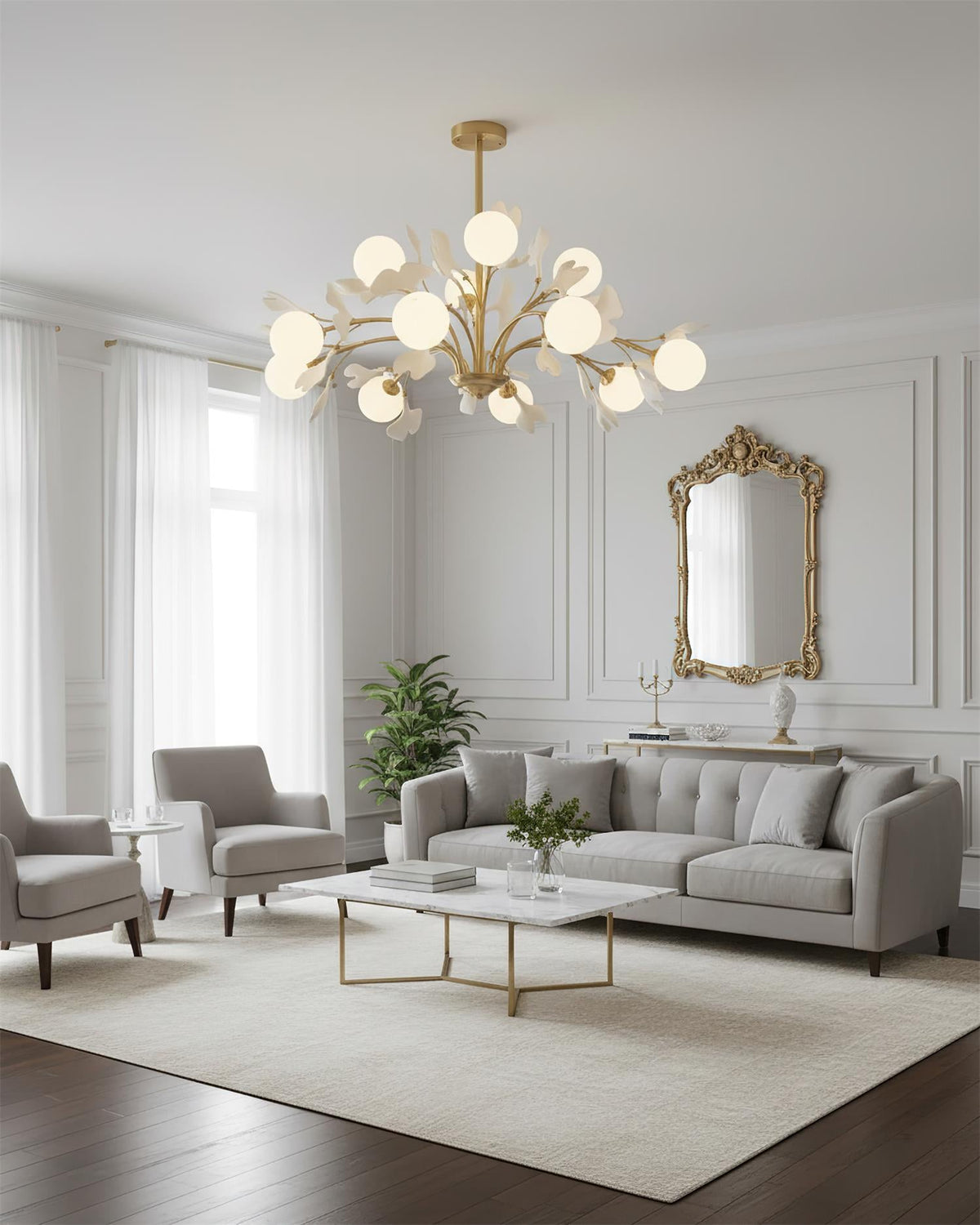 Vico Gingko Glass Chandelier — product view 15