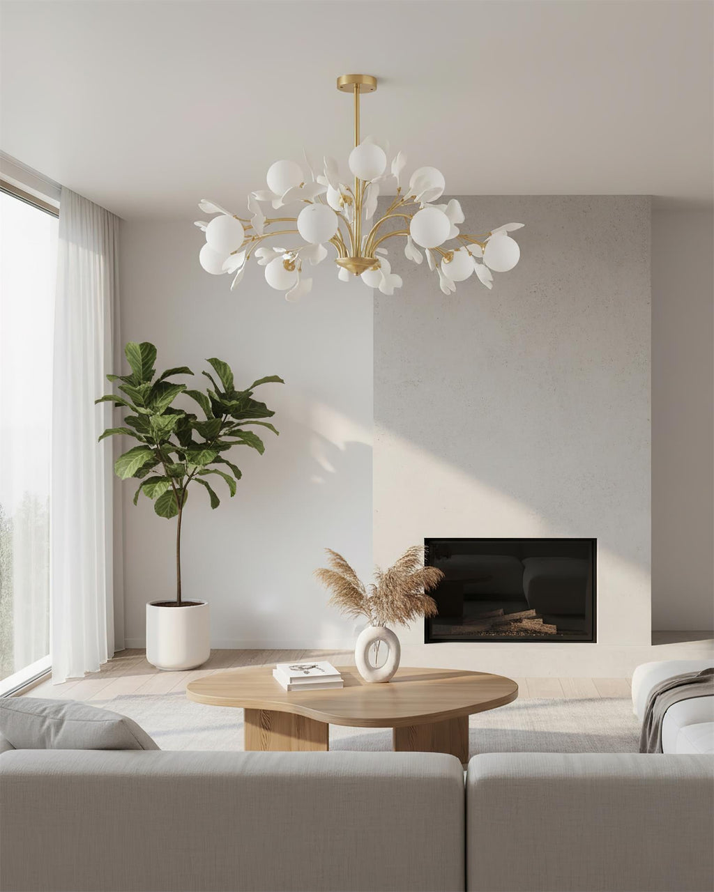 Vico Gingko Glass Chandelier — product view 16