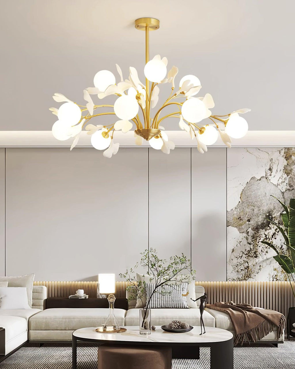 Vico Gingko Glass Chandelier — product view 18