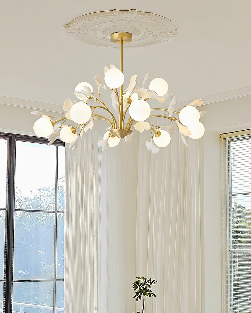Vico Gingko Glass Chandelier — product view 25