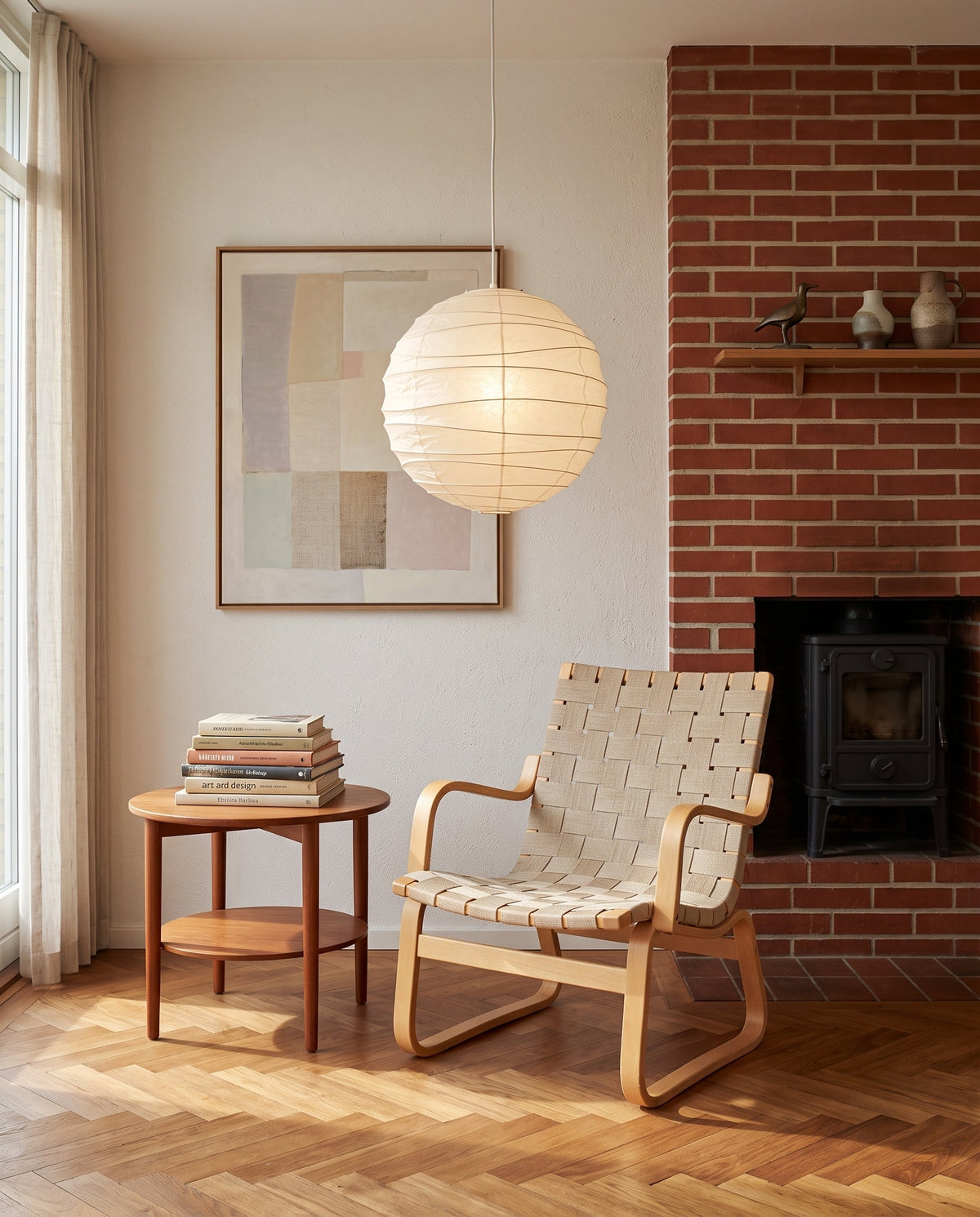Rice Paper Pendant Lamp R15 — product view 10