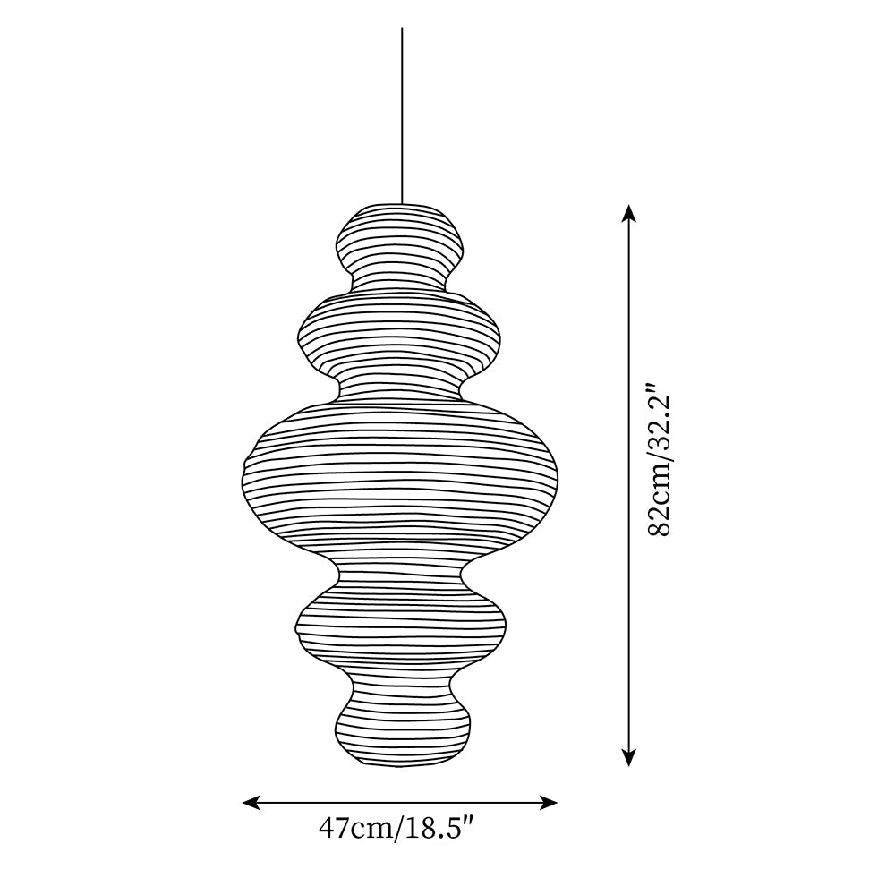 Rice Paper Pendant Lamp R17 — product view 5
