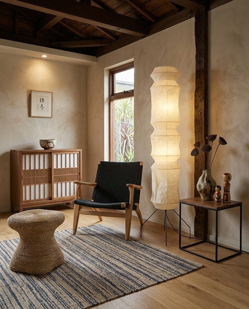 Rice Paper Floor Lamp R21 — product view 4