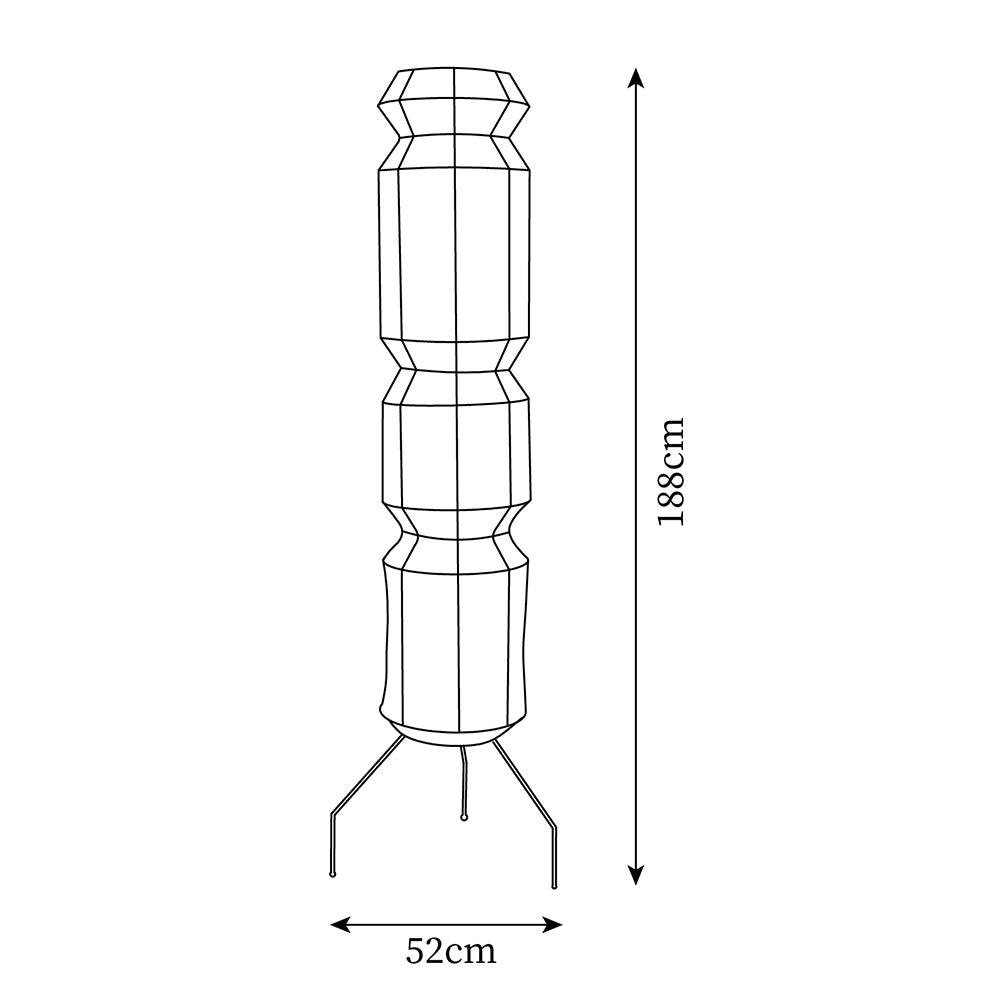 Rice Paper Floor Lamp R21 — product view 5
