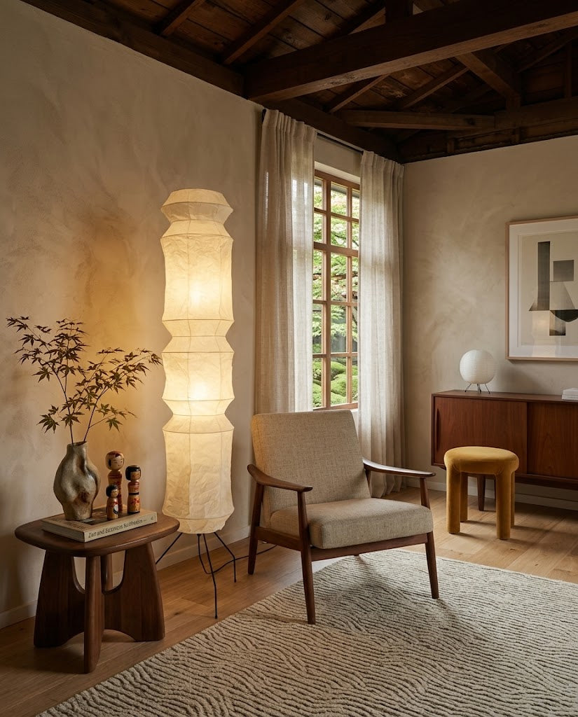 Rice Paper Floor Lamp R21 — product view 12