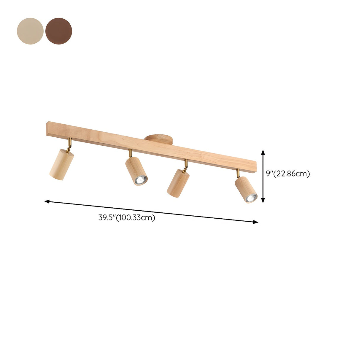 Natural Wood Beam Spotlight Light – product view 15