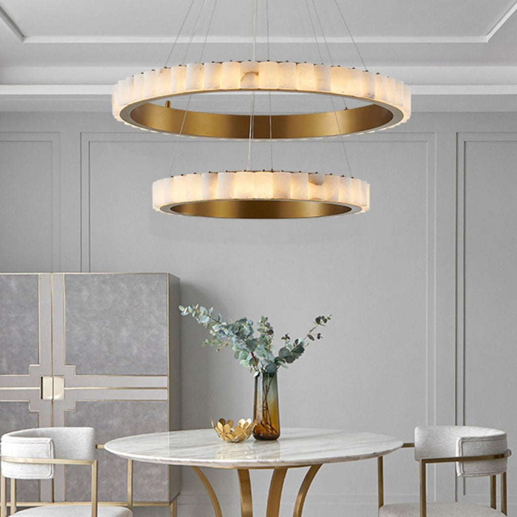 Alabaster Avalon Halo Chandelier – product view 2