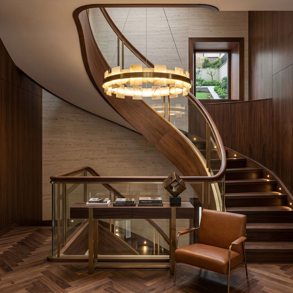 Alabaster Avalon Halo Chandelier – product view 3