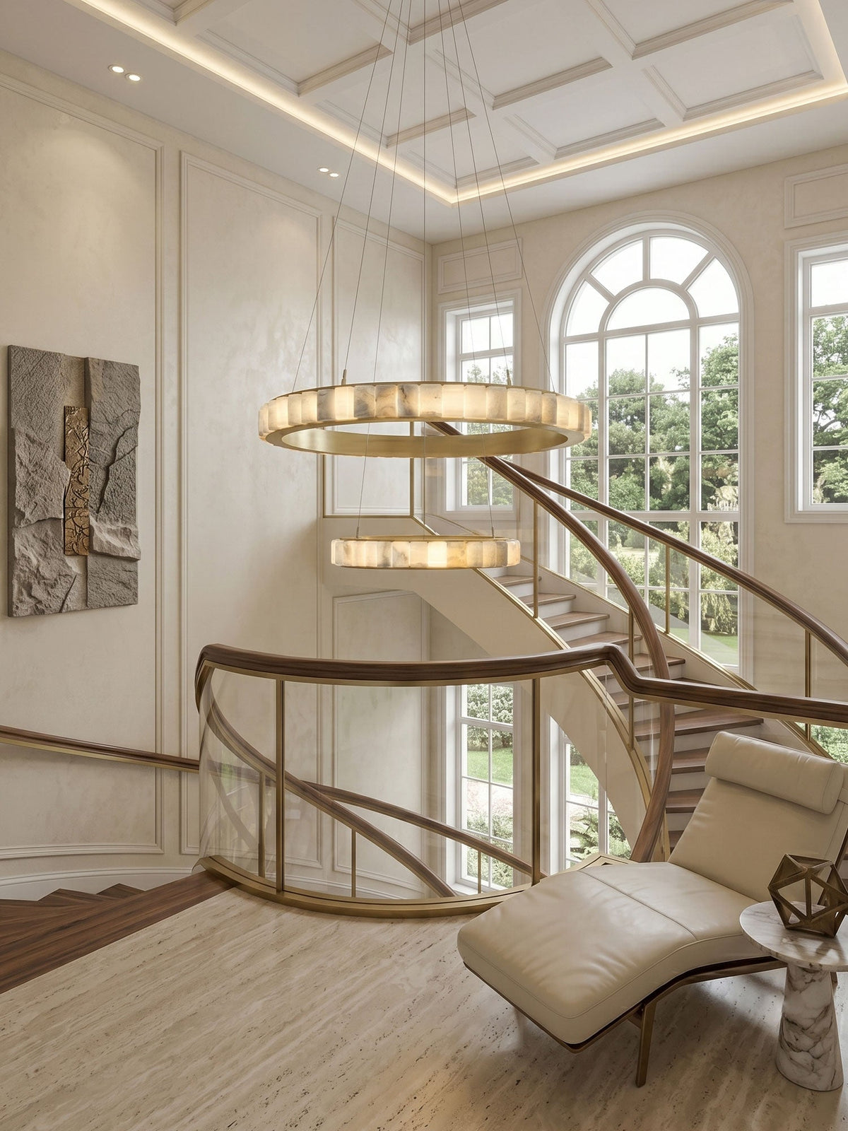 Alabaster Avalon Halo Chandelier – product view 7