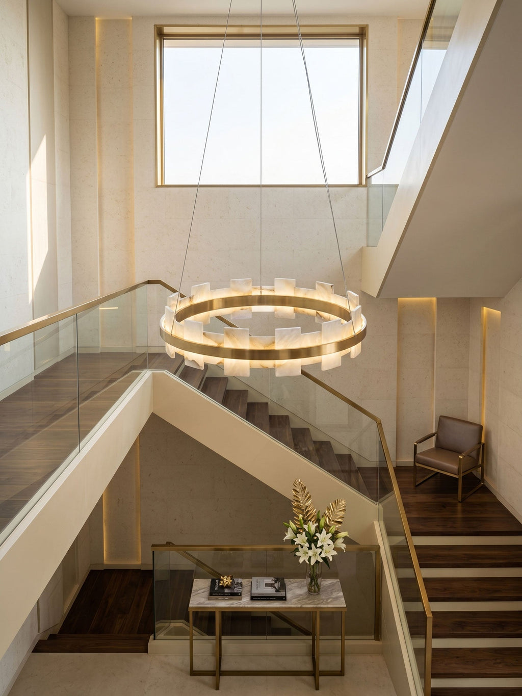Alabaster Avalon Halo Chandelier – product view 10