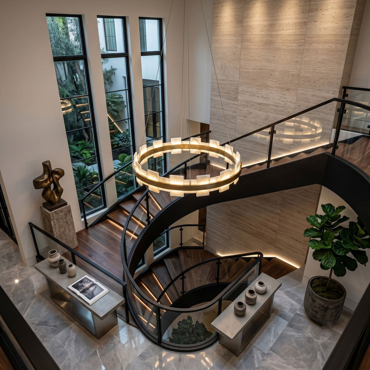 Alabaster Avalon Halo Chandelier – product view 11