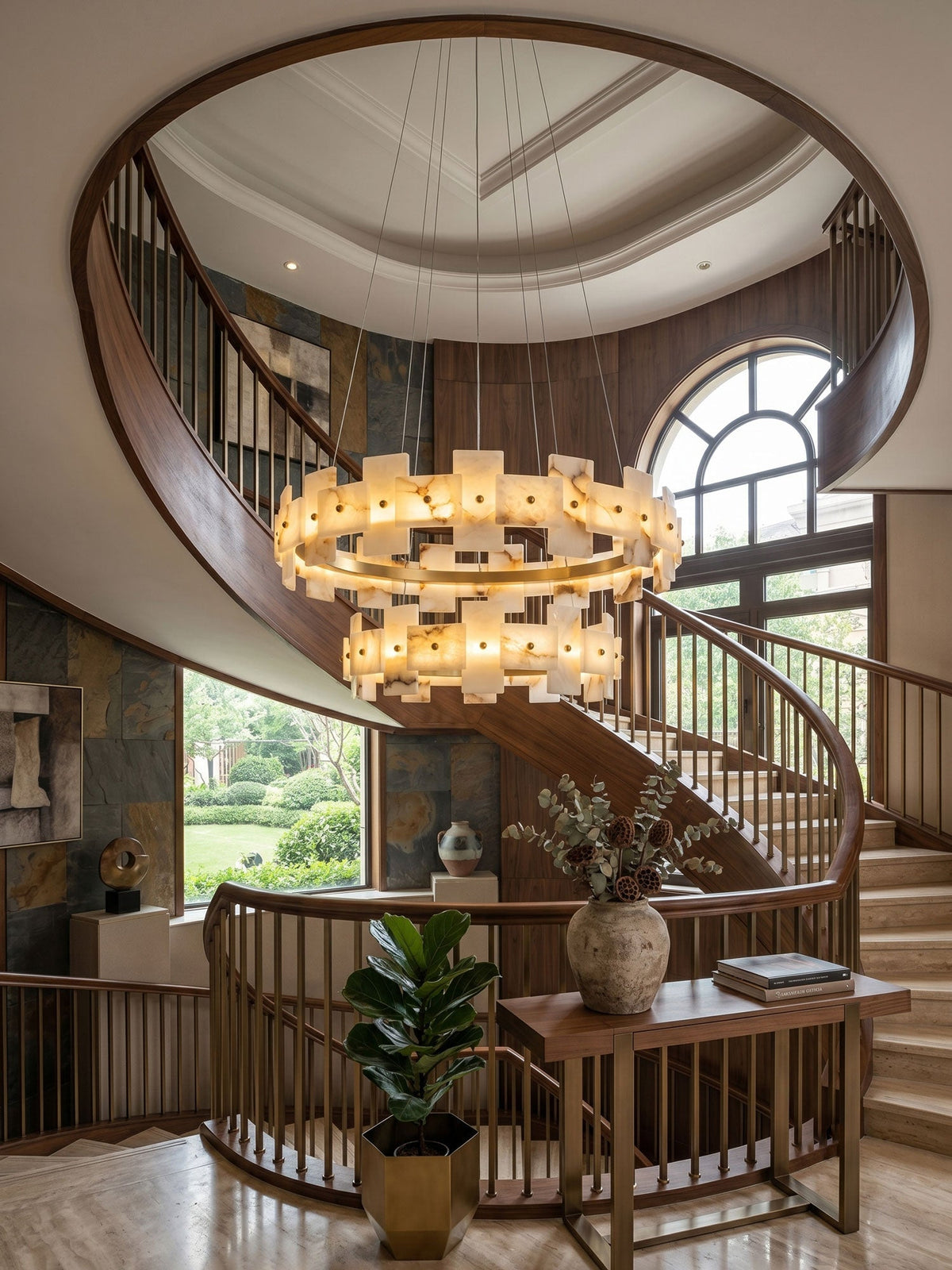 Alabaster Avalon Halo Chandelier – product view 12