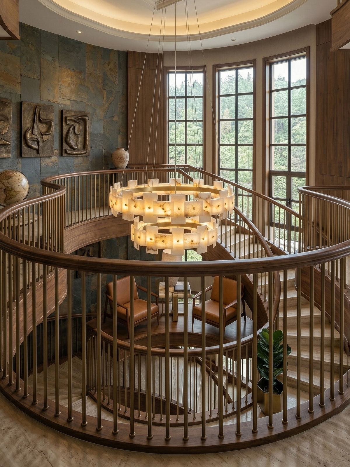 Alabaster Avalon Halo Chandelier – product view 13