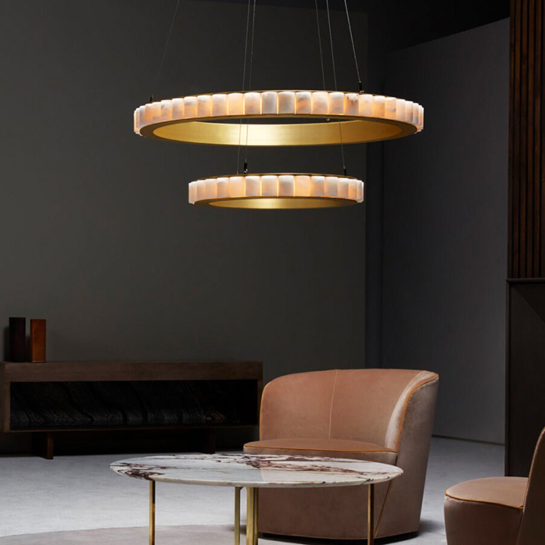 Alabaster Avalon Halo Chandelier – product view 14