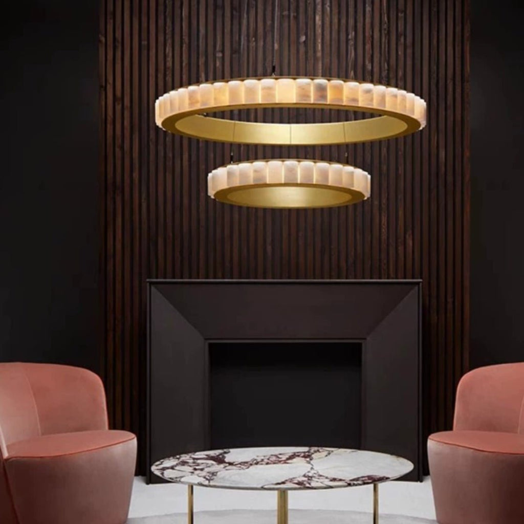Alabaster Avalon Halo Chandelier – product view 15