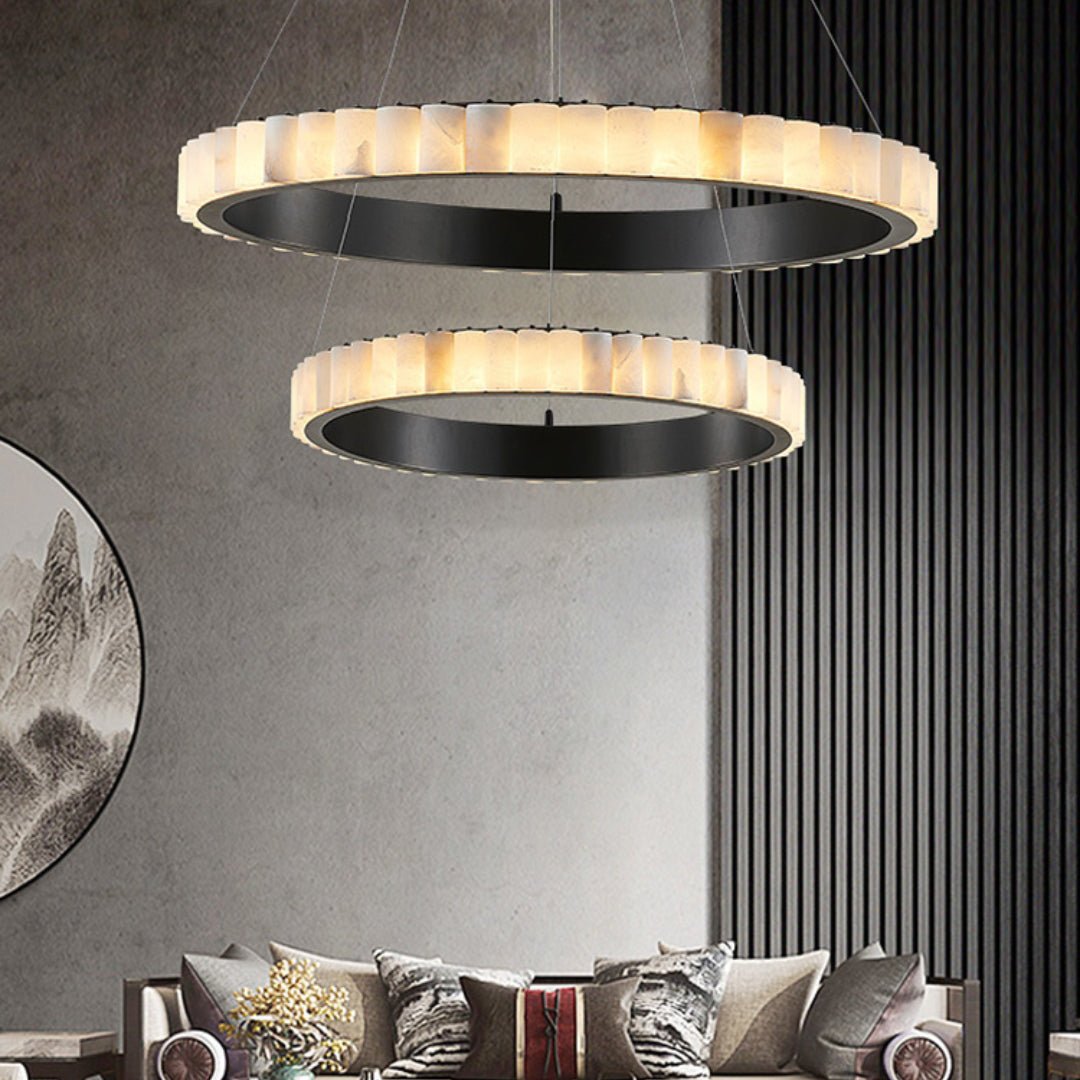 Alabaster Avalon Halo Chandelier – product view 16
