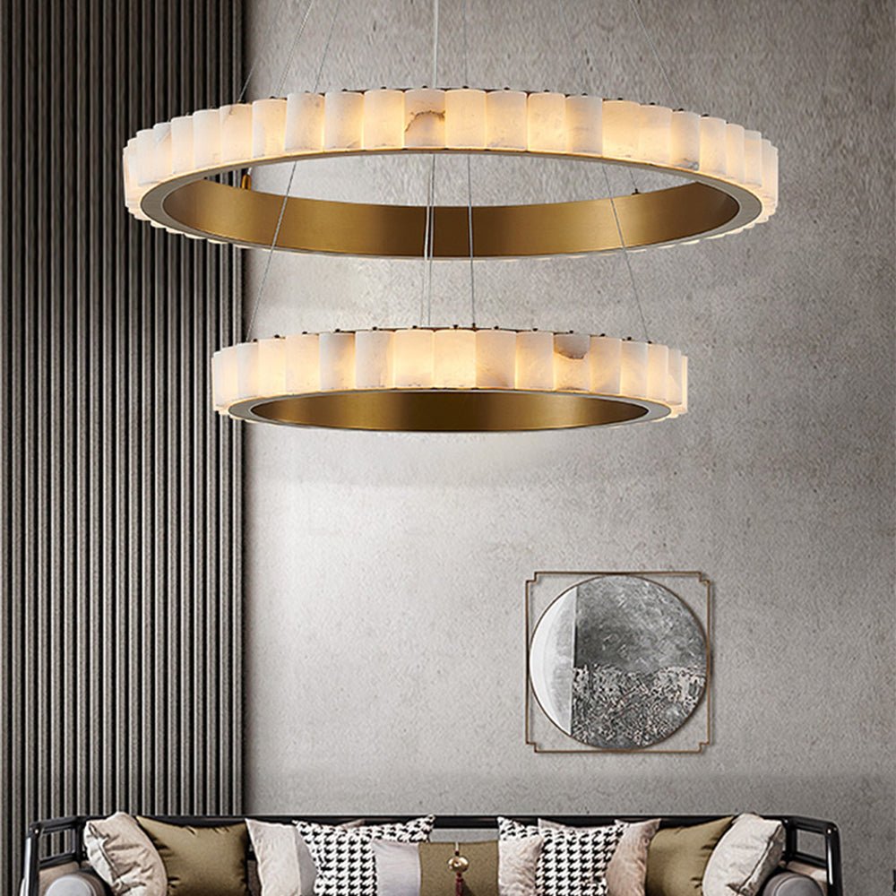 Alabaster Avalon Halo Chandelier – product view 17
