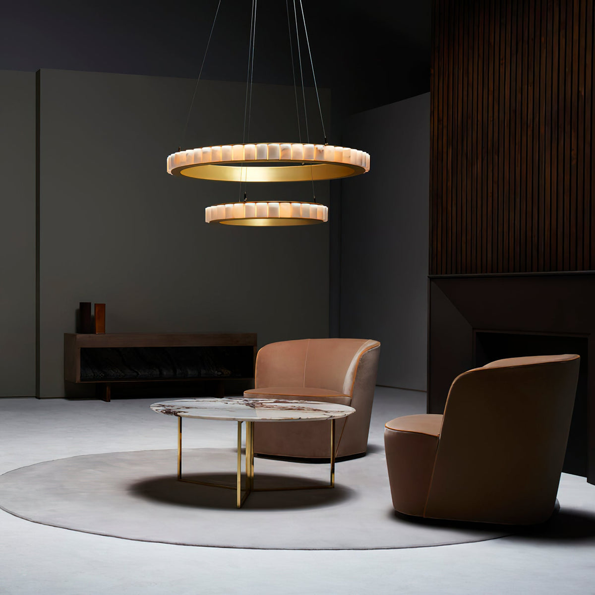 Alabaster Avalon Halo Chandelier – product view 54