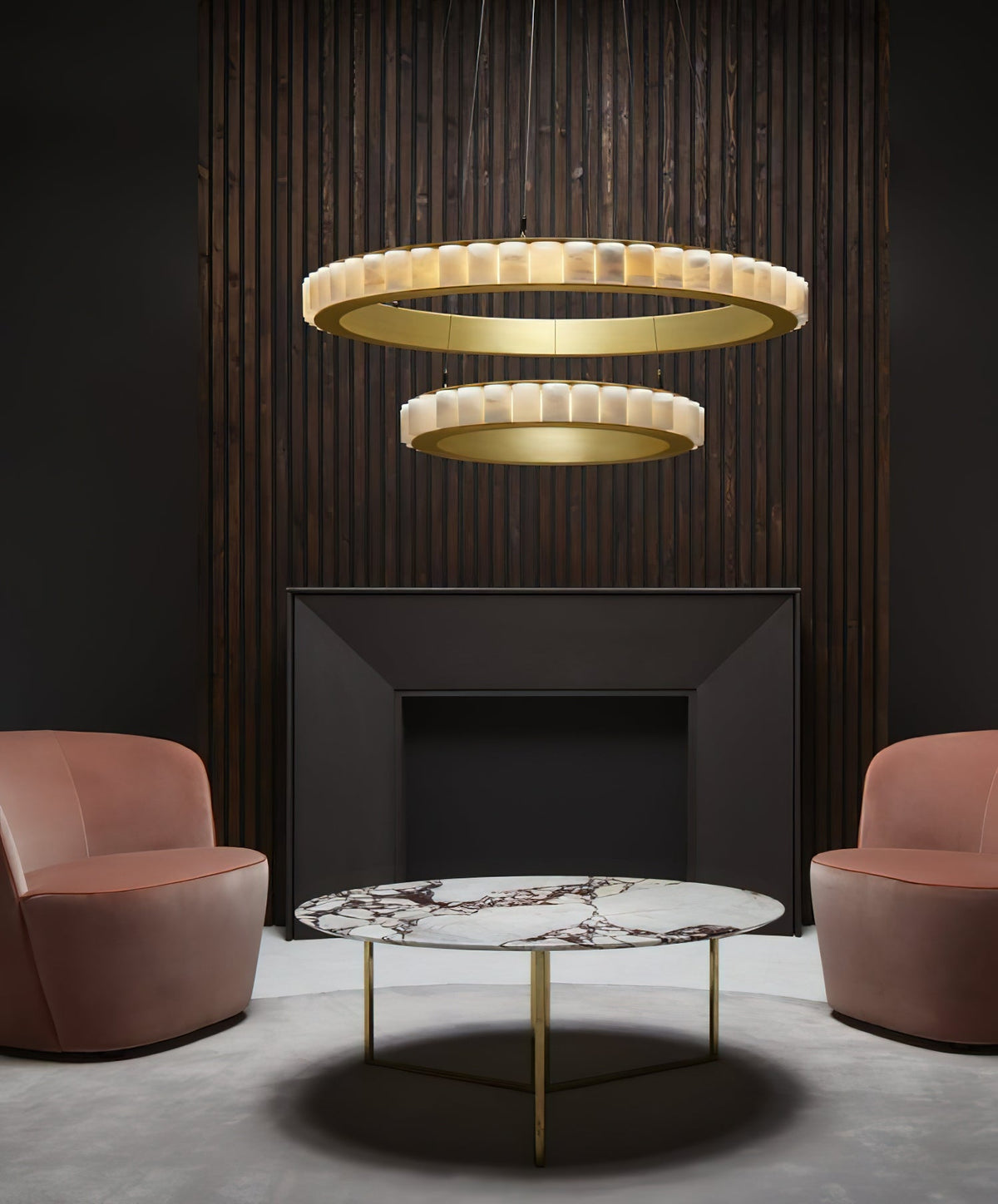 Alabaster Avalon Halo Chandelier – product view 56