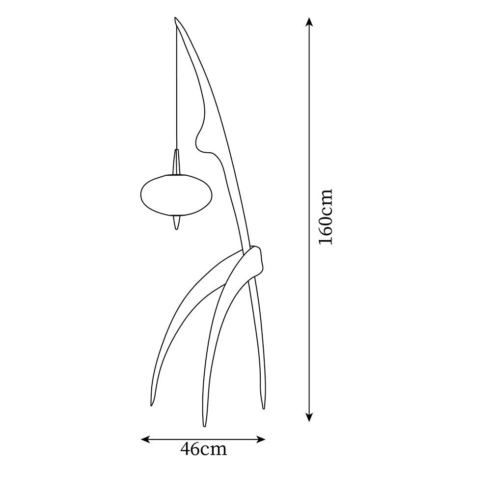 Mante Religieuse Wood Floor Lamp — product view 5
