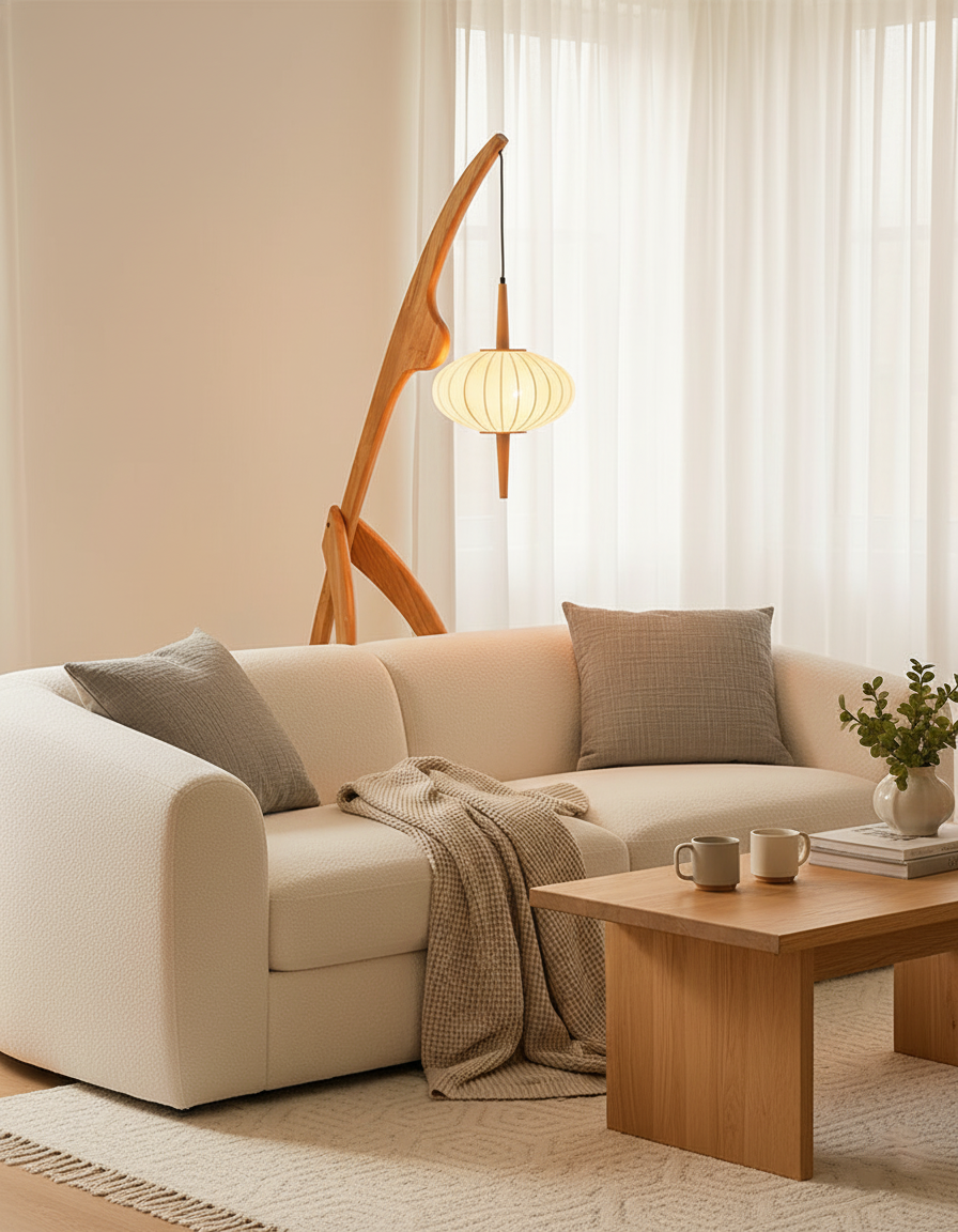Mante Religieuse Wood Floor Lamp — product view 7