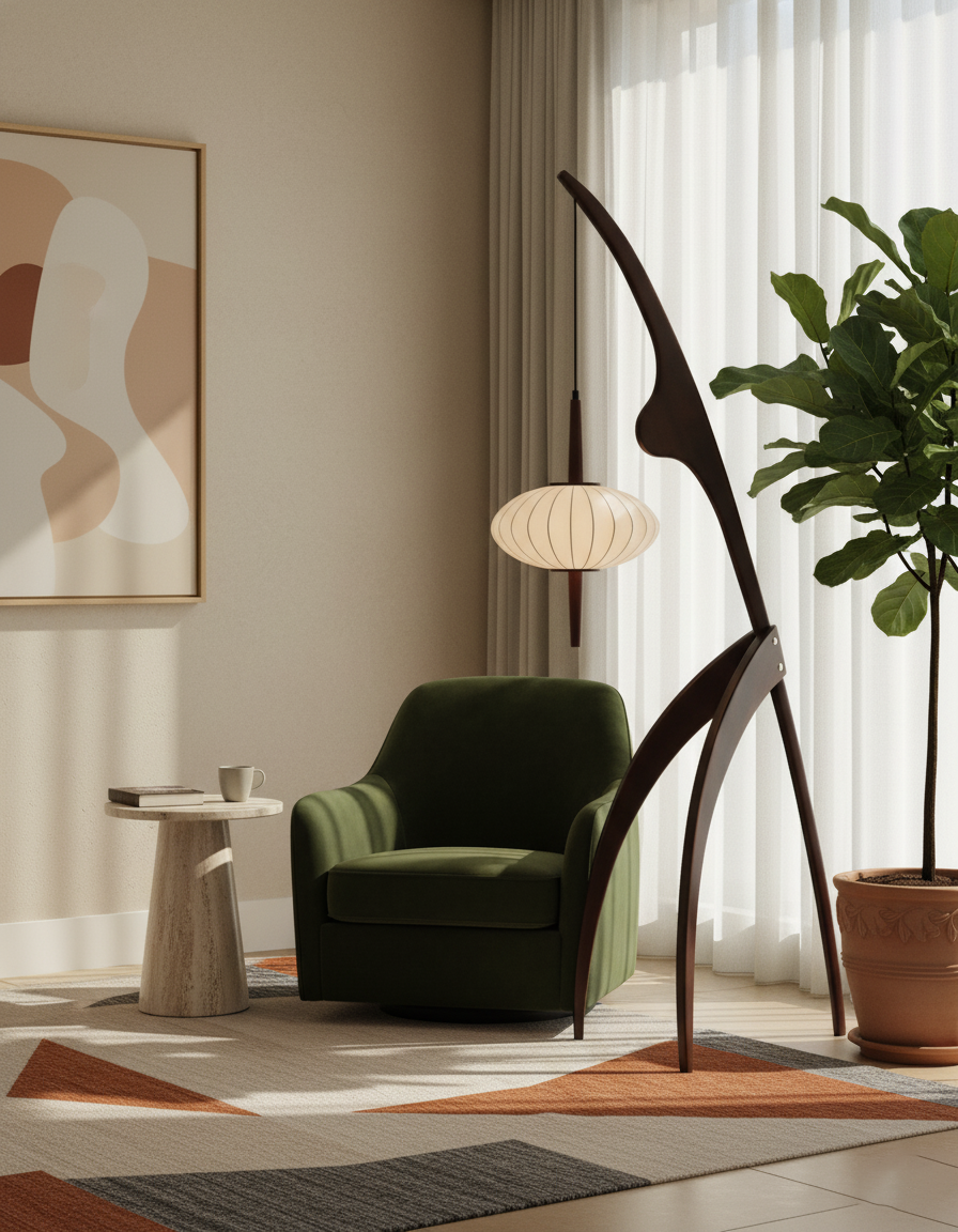 Mante Religieuse Wood Floor Lamp — product view 10