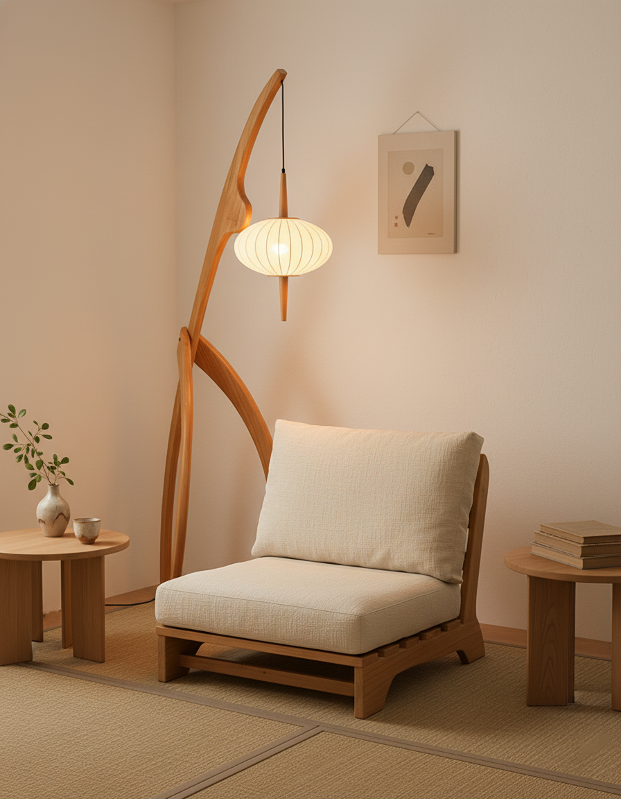 Mante Religieuse Wood Floor Lamp — product view 13