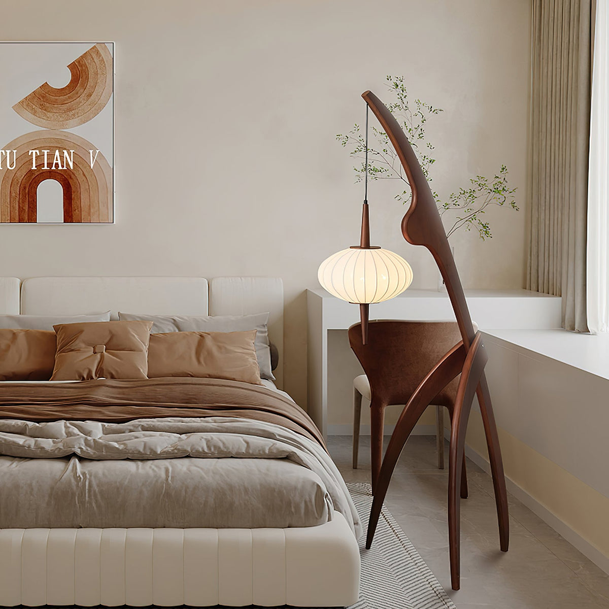 Mante Religieuse Wood Floor Lamp — product view 19