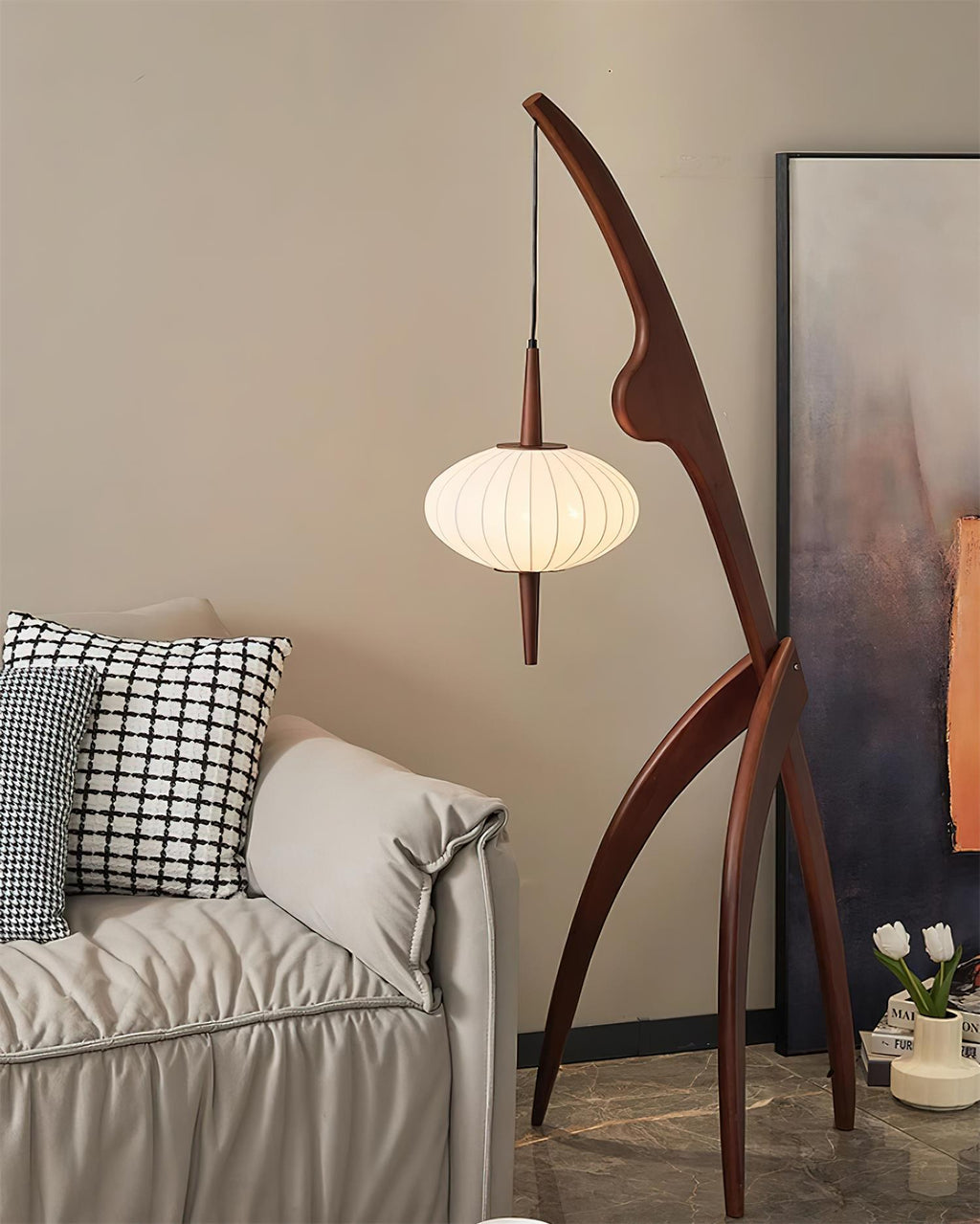 Mante Religieuse Wood Floor Lamp — product view 28