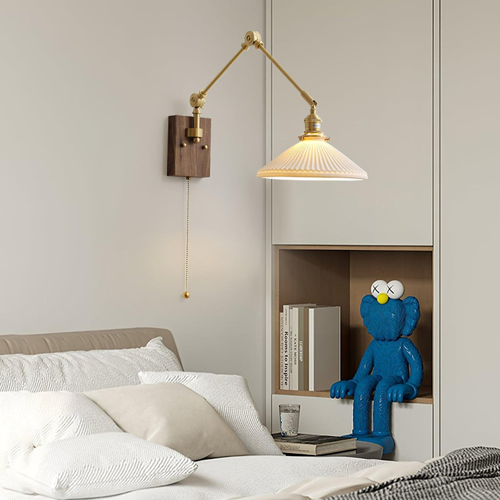 Silverton Swing Arm Wood Wall Lamp — product view 3