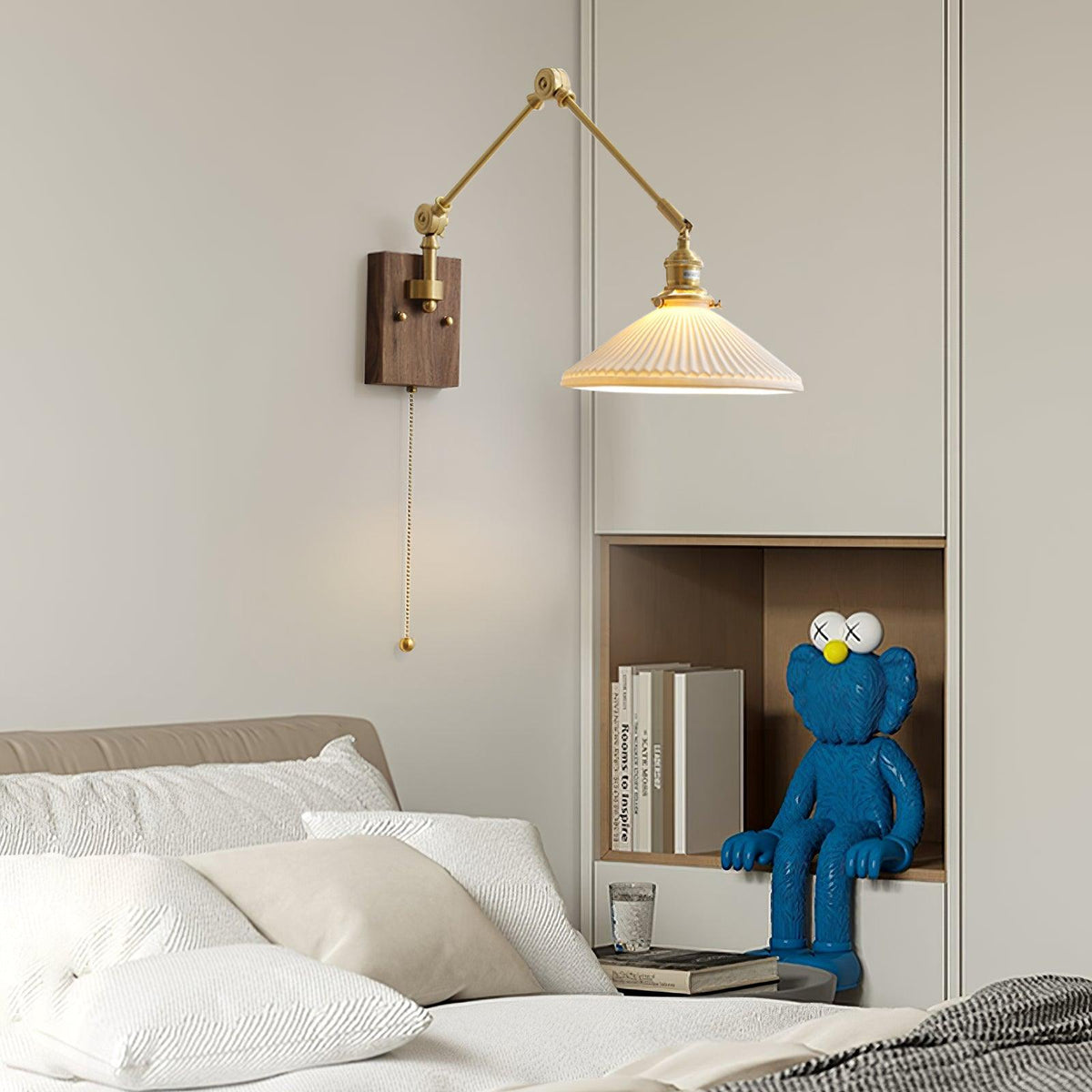 Silverton Swing Arm Wood Wall Lamp — product view 3
